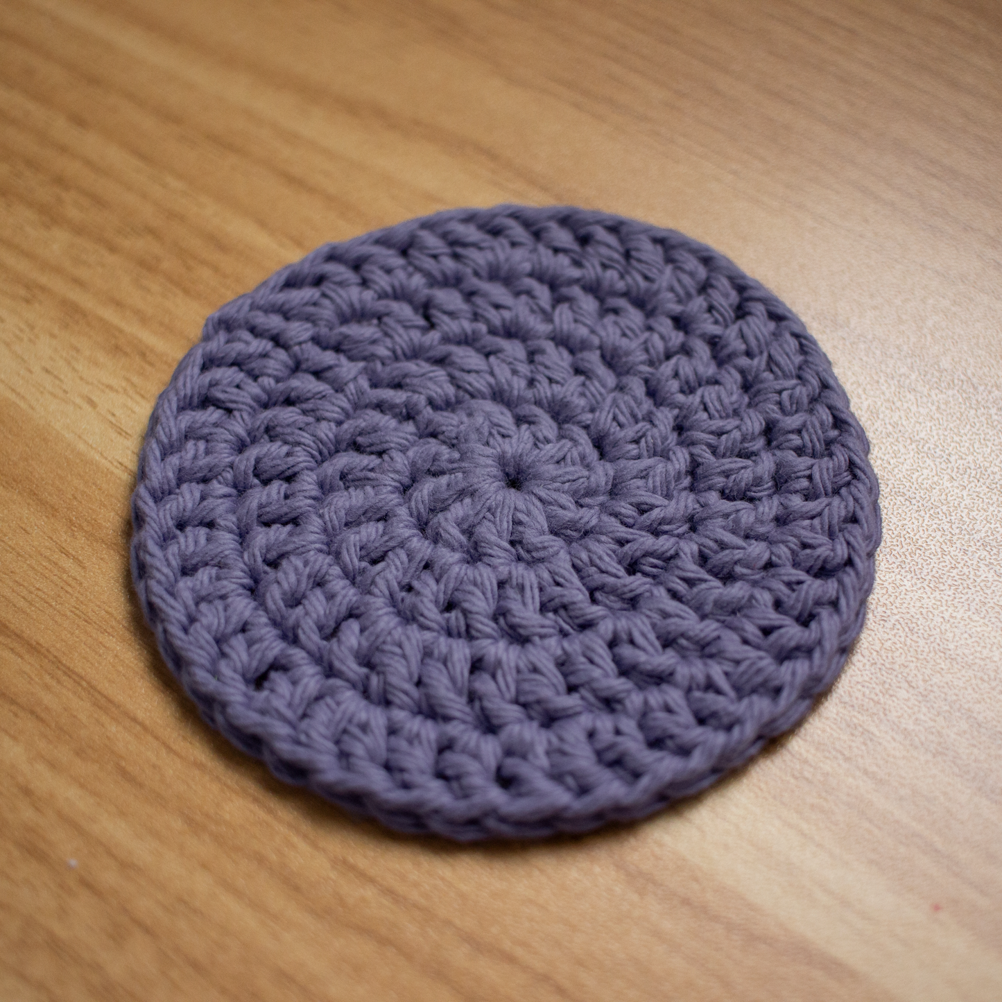 Ultra Violet Crocheted Cotton Coaster