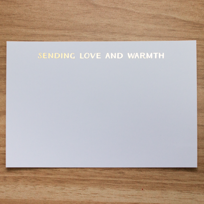 Sending Love and Warmth Notecard
