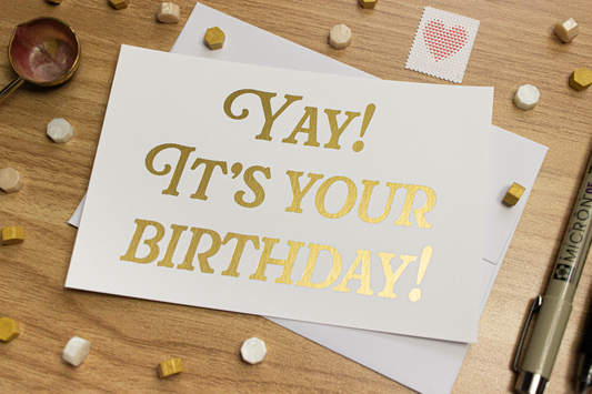 Yay Birthday Notecard