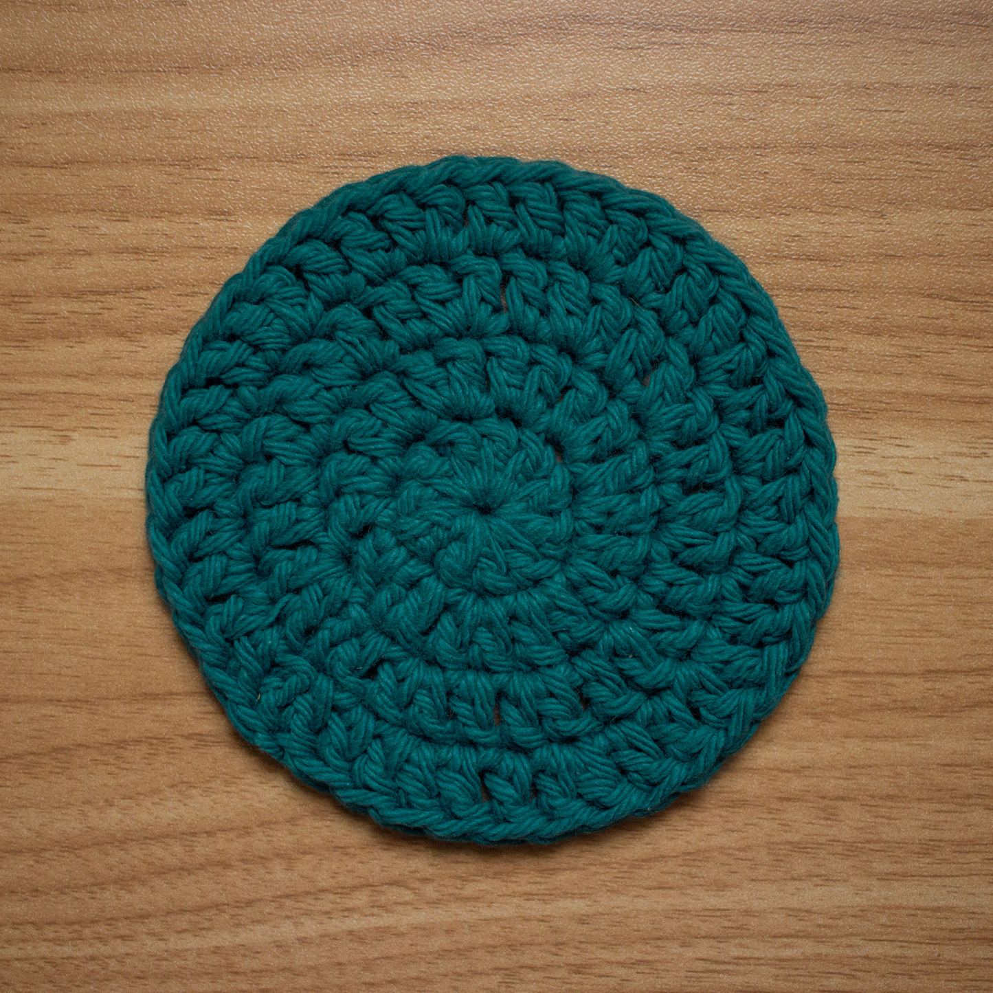 Peacock Crocheted Cotton Coaster