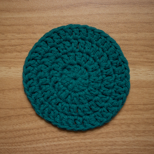 Peacock Crocheted Cotton Coaster